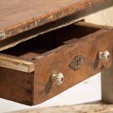 Ancienne table basse blanche (vers 1920)