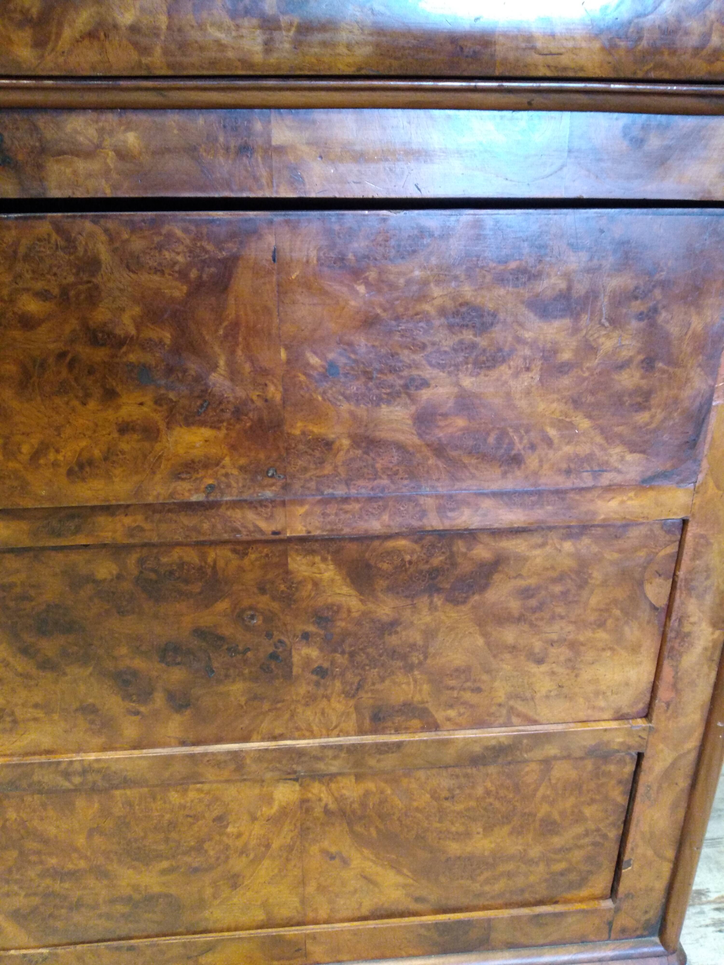 Chest of drawers with old marble