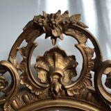 Oval mirror with pediment, 100x70 cm