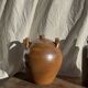 Large round stoneware jar