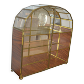 Small glass and brass display shelf/wall shelf.