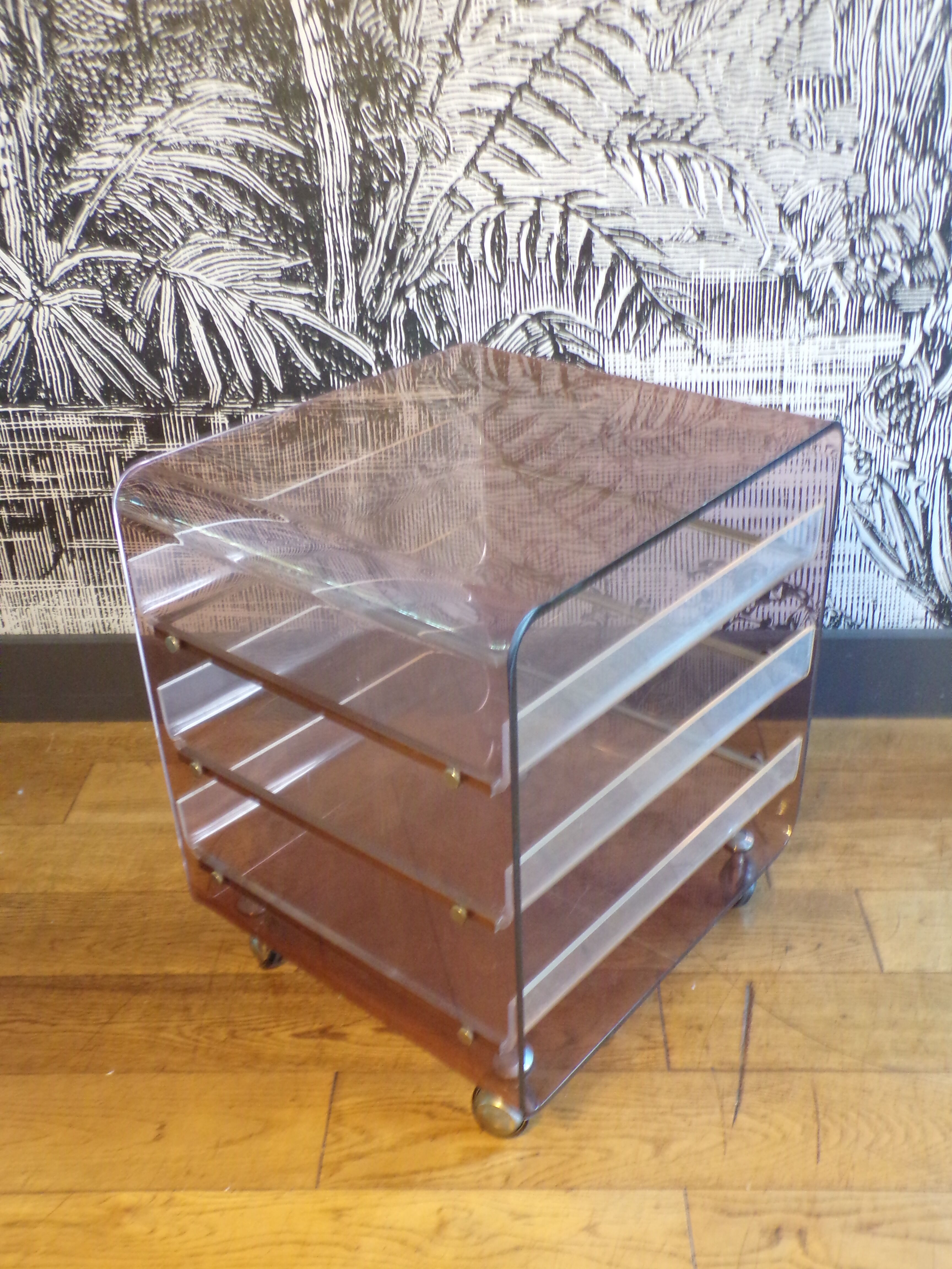 Michel Dumas vinyl cabinet in plexiglass