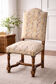 Restored and reupholstered antique chair with character