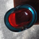 Vintage Italian Sommerso Murano Glass Ashtray, 1970s