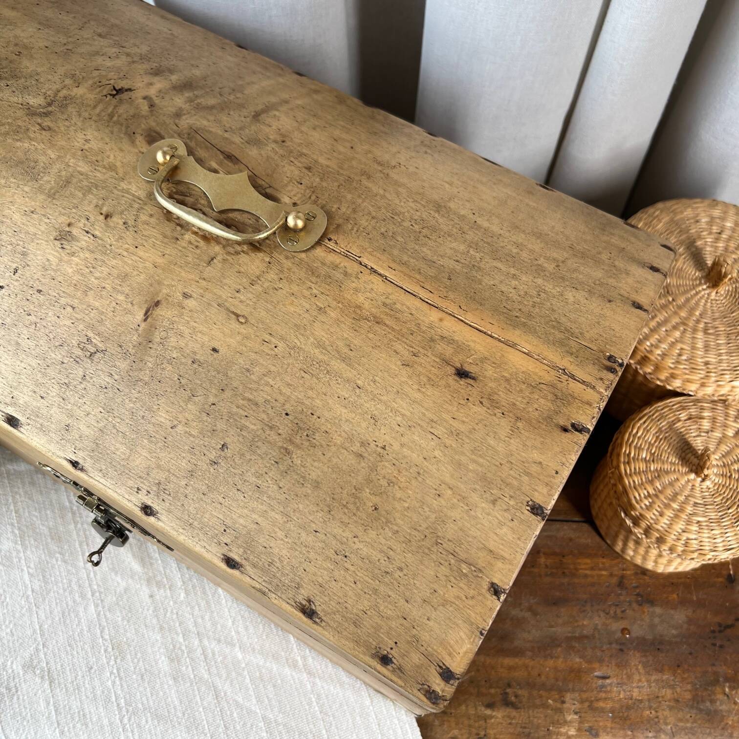 Restored wooden chest