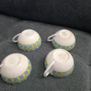 Lot de 4 tasses Trèfles d'or