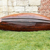 Ancient Picardy boat in solid wood