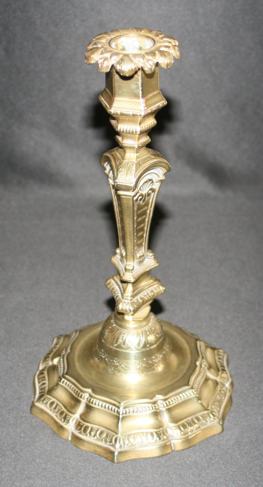 Old candleholder bronze time Louis XIV end XVII th