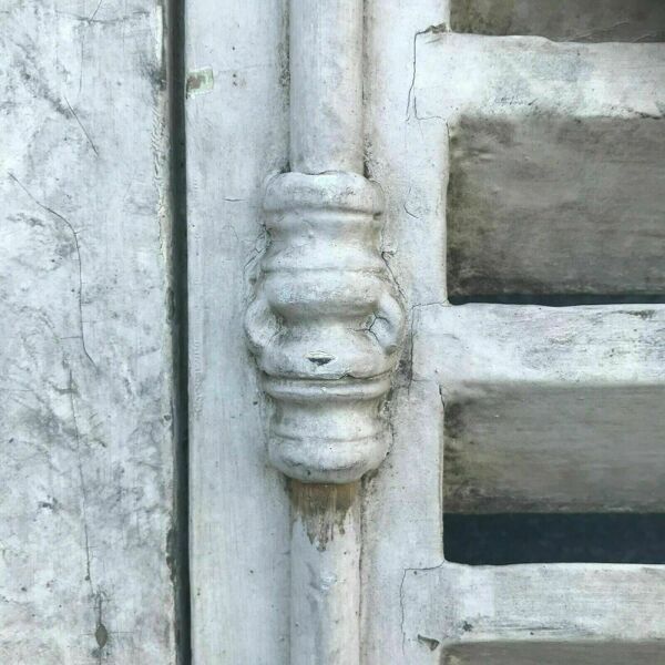 Volet a persienne en chêne massif peint XIX siècle