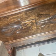 Old Provençal kneading trough in carved wood (Maie)