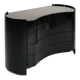 Curved black vintage commode "Aiace" by Benatti, Italy, 1970s