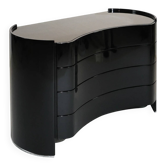 Commode noire incurvée « Aiace » par Benatti, Italie, années 1970