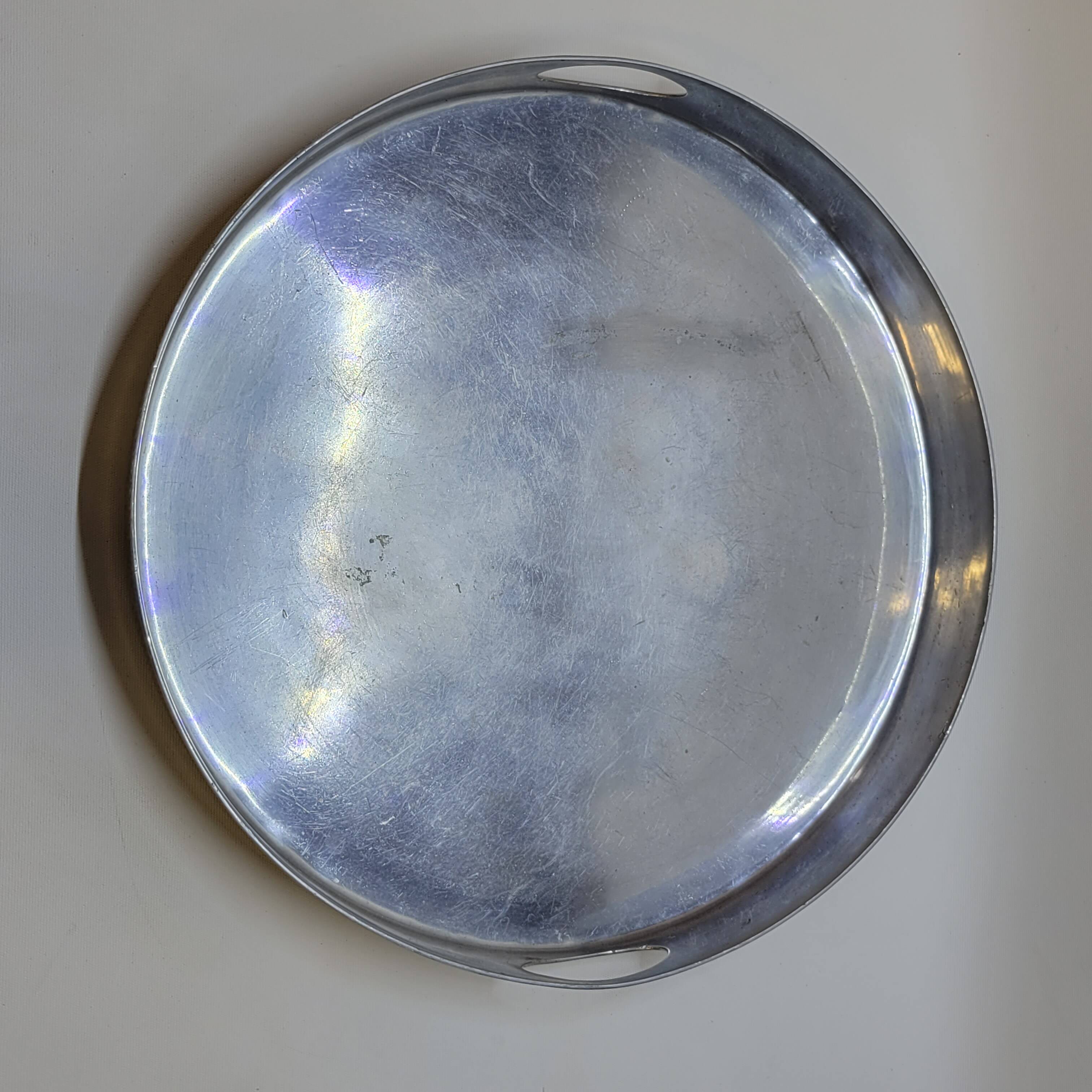 Large Vintage Aluminum Serving Tray