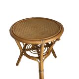 Rattan coffee table, bamboo