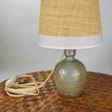 Gray pyrite stoneware lamp