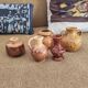 Lot de 5 mini vases pichets rétro en céramique émaillée 