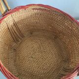 Straw basket, painted decoration, Indonesia