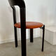 6 wooden chairs and imitation leather design Bruno Rey for Dietiker vintage year 60