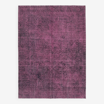 Handmade Turkish Decorative 1980s 284 cm x 380 cm Pink Wool Carpet