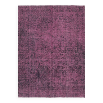 Fait à la main turc décoratif des années 1980 284 cm x 380 cm Tapis de laine rose