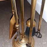 Brass goose head fireplace set