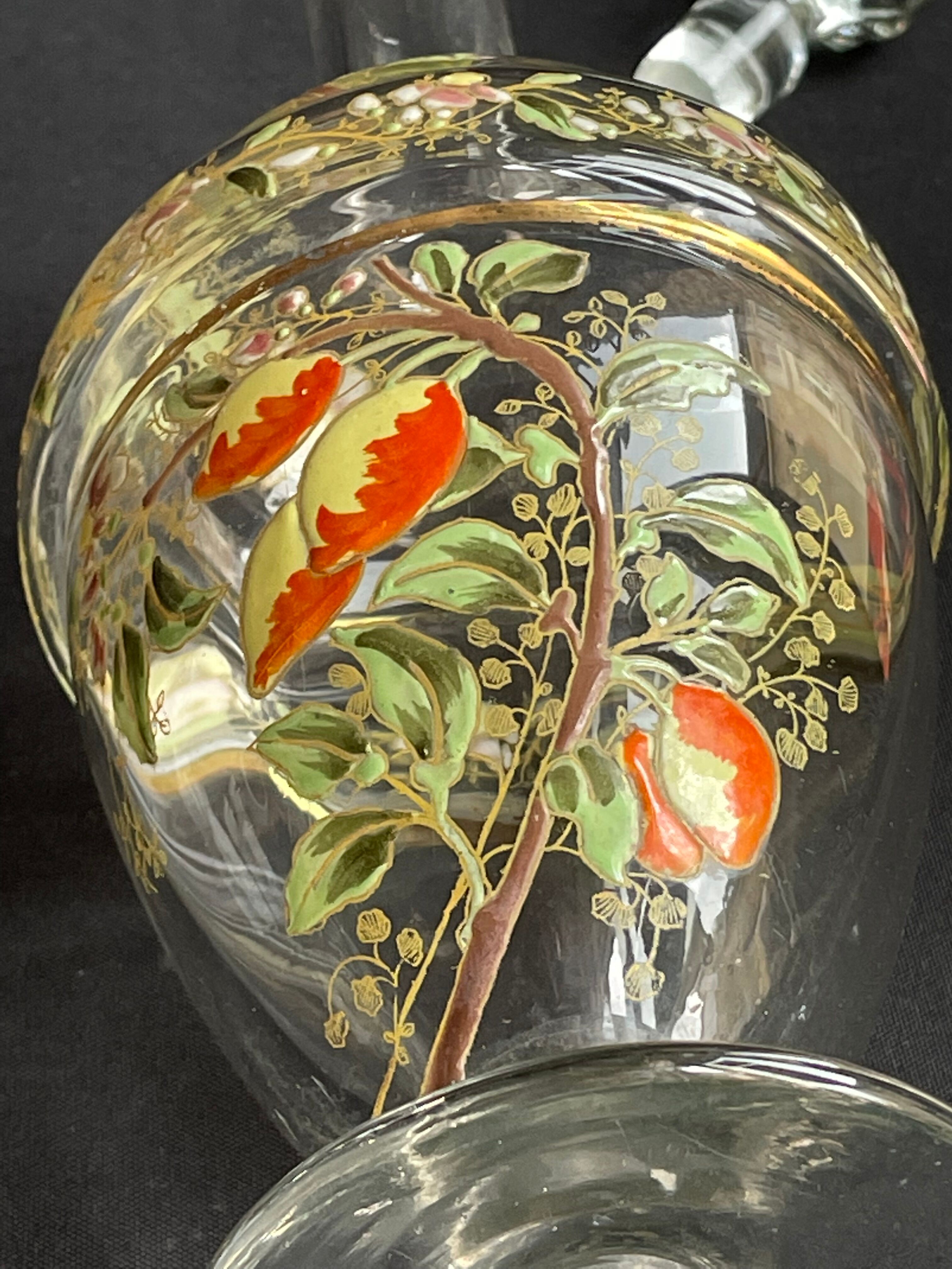 Enamelled decanter François Théodore Legras