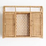 Vintage rattan shelf