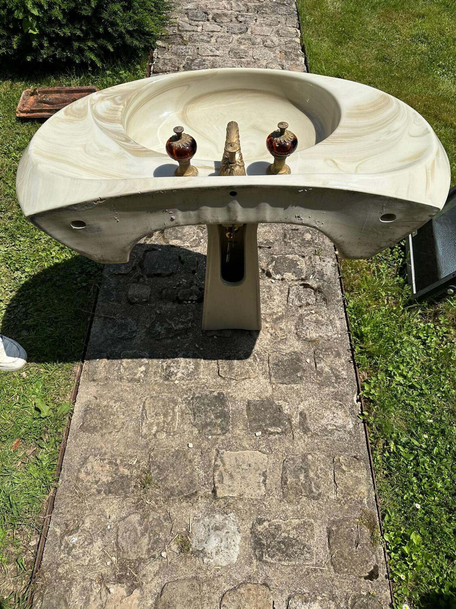 Lavabo vintage marbré -Idéal Standard