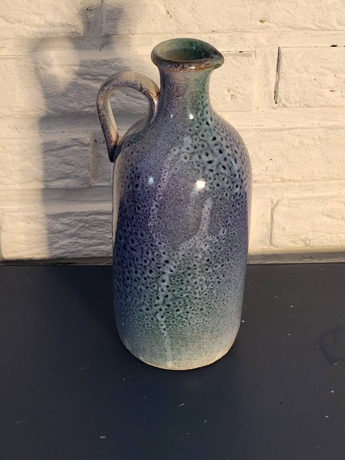 Blue carafe pitcher