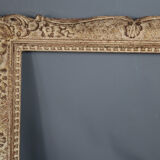 Old frame Montparnasse carved wood patinated 68x59 foliage 54.8x45 cm