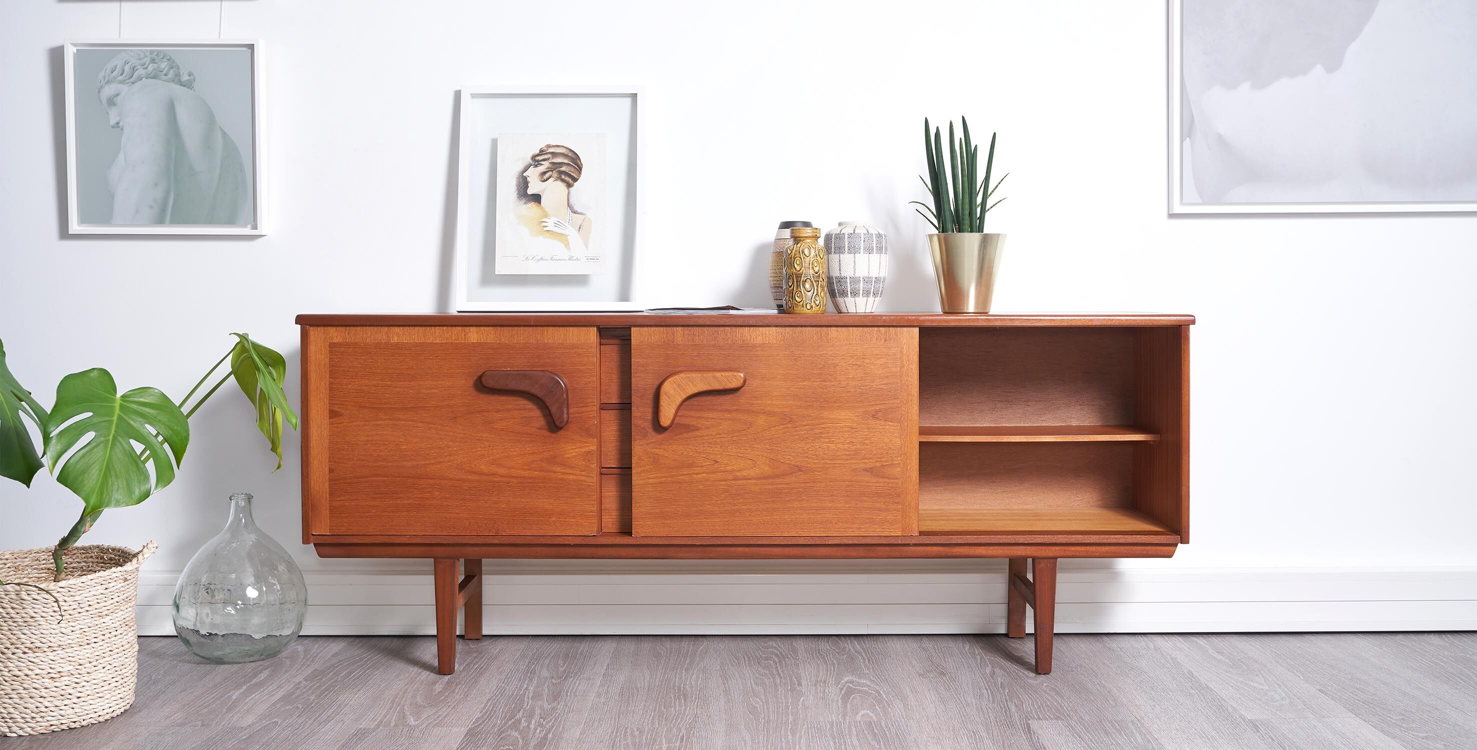 Sideboard 1960 style scandinavian 180cm