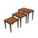 Set of three rosewood coffee tables, Danish design, 1960s, made in Denmark