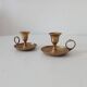 Vintage brass hand candle holder