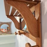 Vintage 1950s wall coat rack