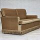 1970s, Danish 2-seater sofa, honey yellow furniture velour.