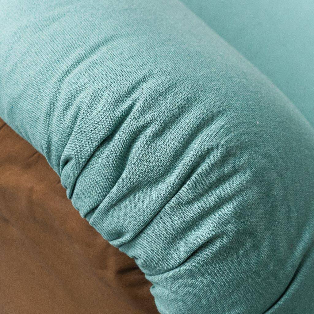 Pair of Saporiti armchairs in fabric and leather, 1970s vintage modernism