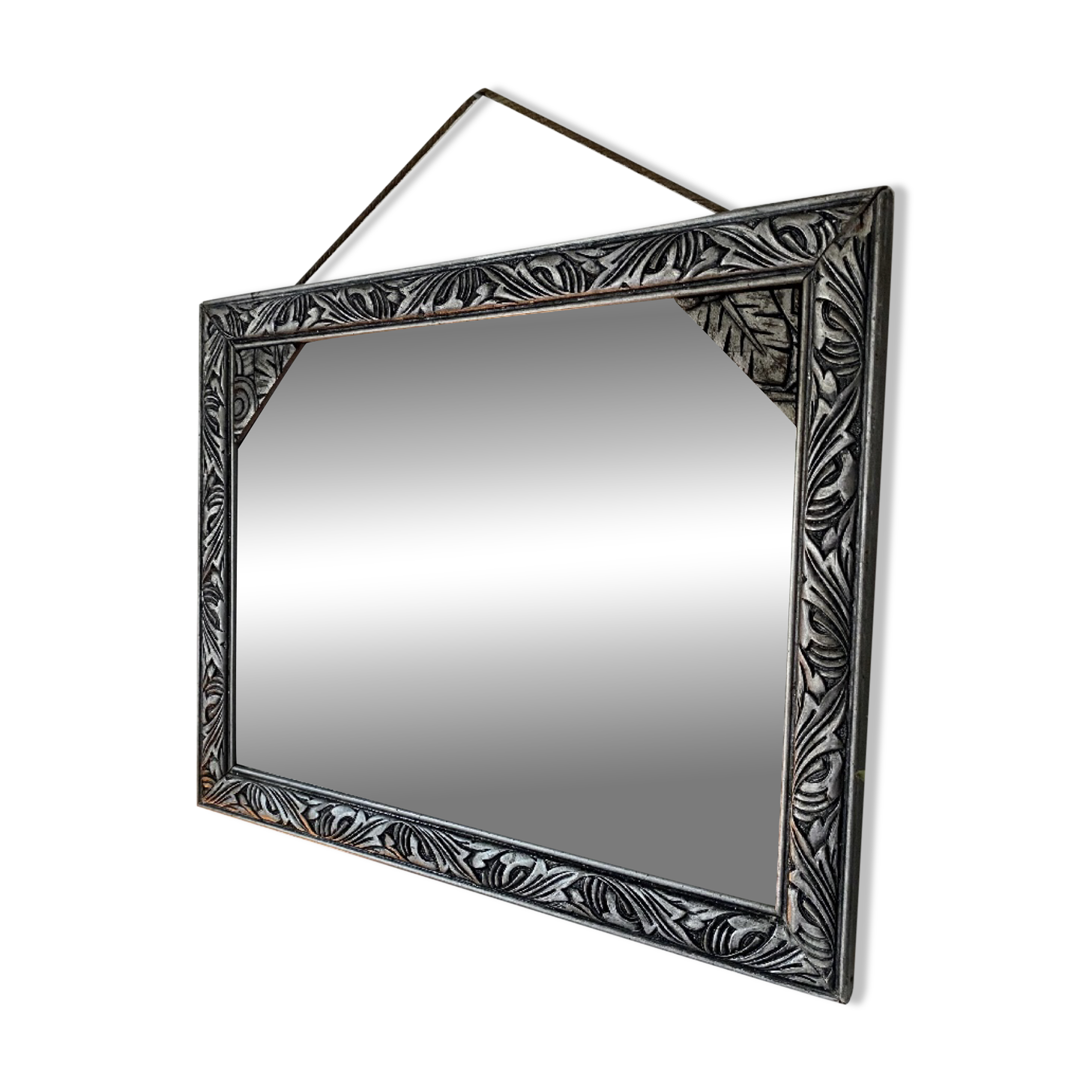 Bevelled rectangular mirror 1950