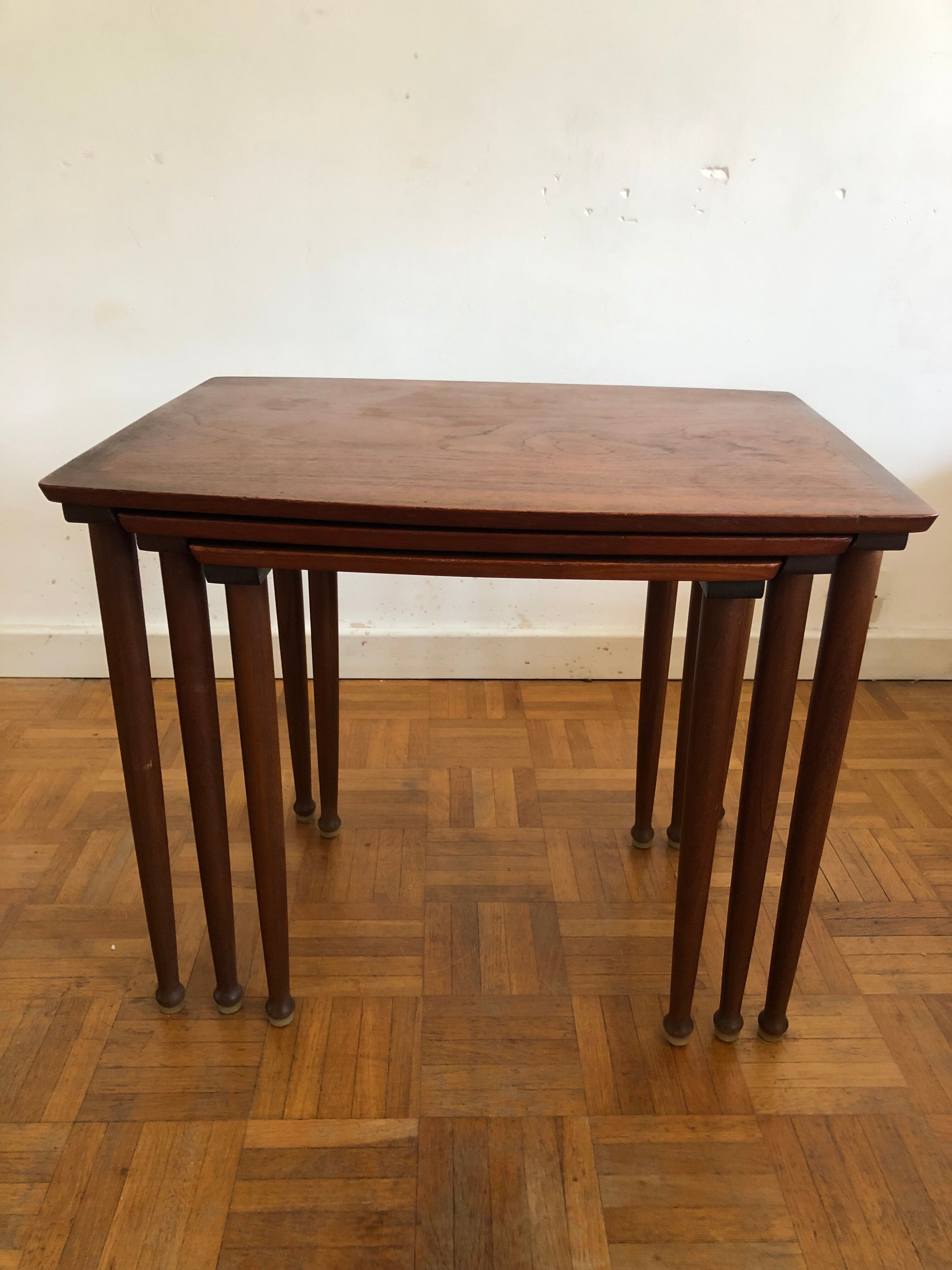 Scandinavian nesting tables Mobelintarsia