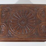 Carved wooden box