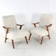 Armchair cream white doodle 'Almere' - unique upholstery - vintage design