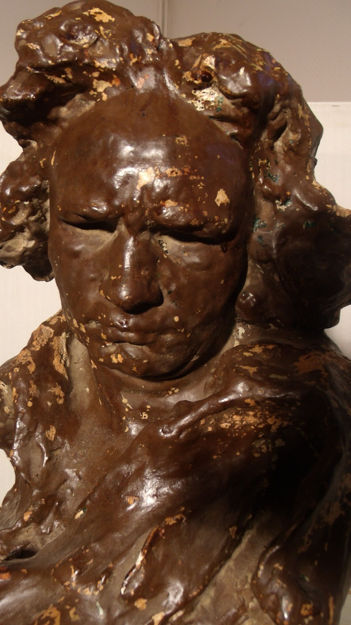 Beethoven's head in platter