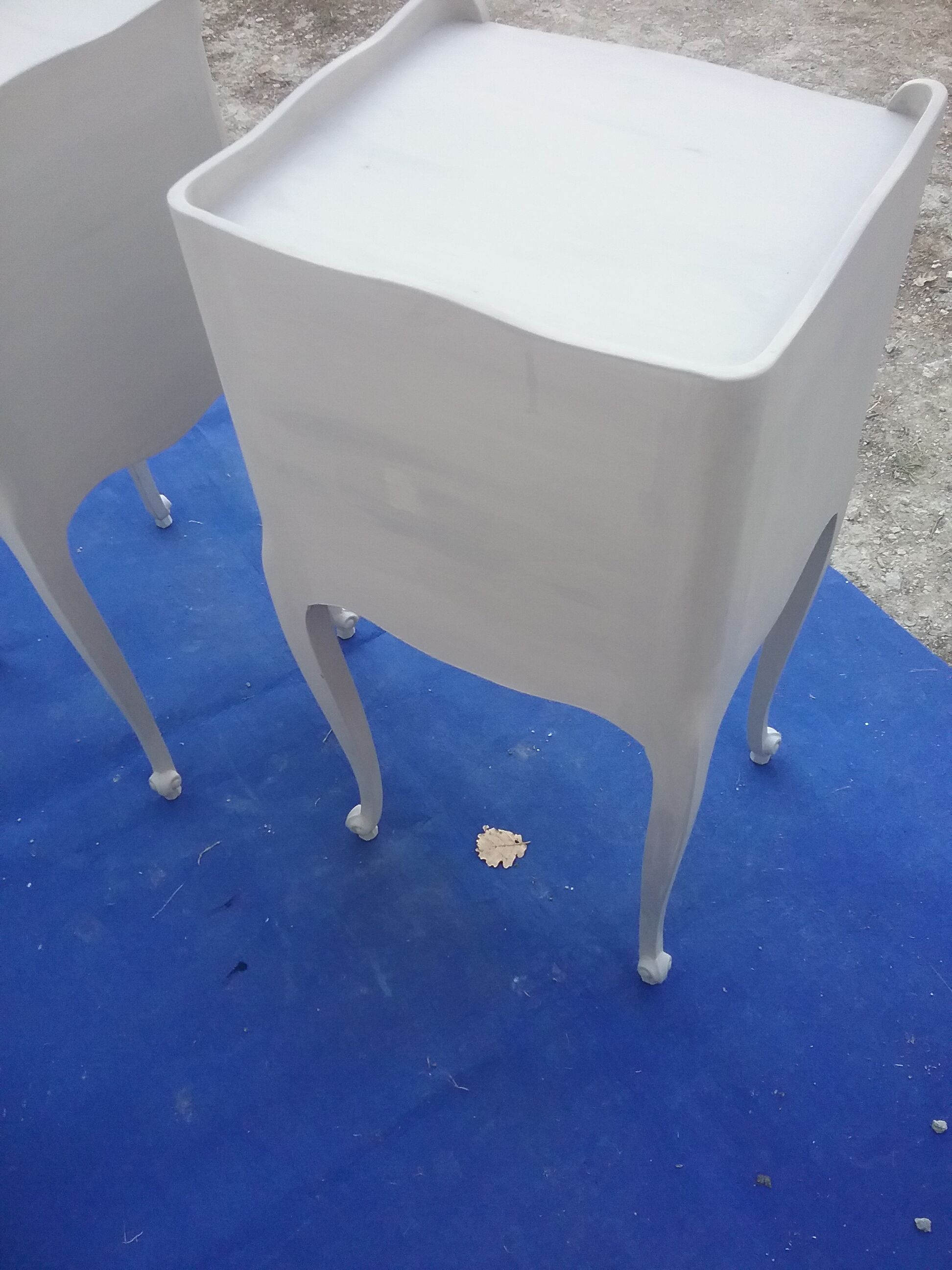 Pair of bedside tables style L XV gray