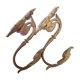 Pair of gilt bronze pegs