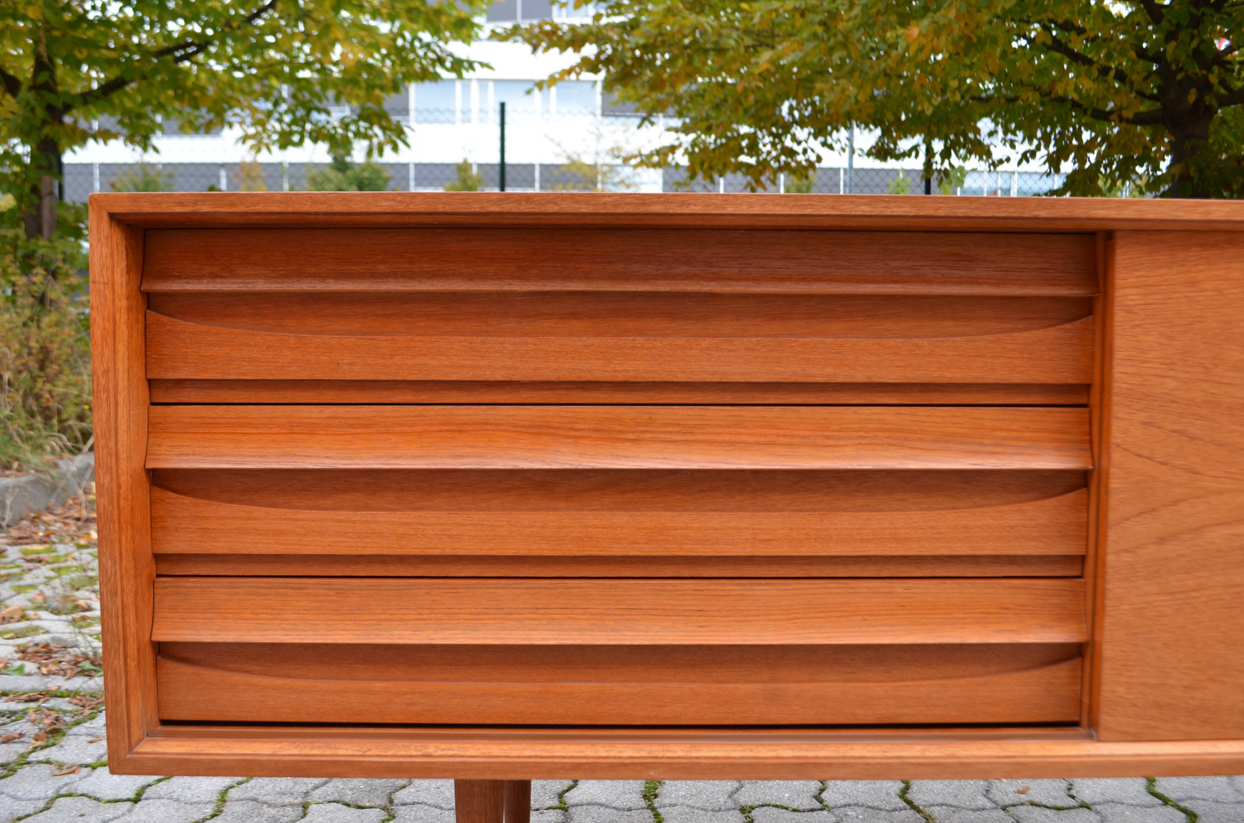 Mid century danish modern sideboard teak franz meyer vintage 60er