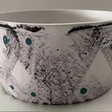 Small ceramic bowl, hand-painted, abstract pattern, 1950s-60s.