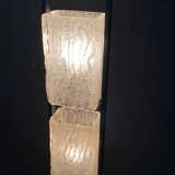 Lampadaire arlus en métal et 4 abats-jour en verre