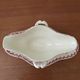 Sauce boat in opaque porcelain by gien, model "thistles". old pink color.