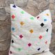 Handmade Berber wool Kilim cushion: Moroccan floor cushion