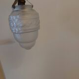 Art Deco chandelier in molded blown glass