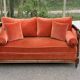 Convertible sofa bed Louis XVI daybed velvet